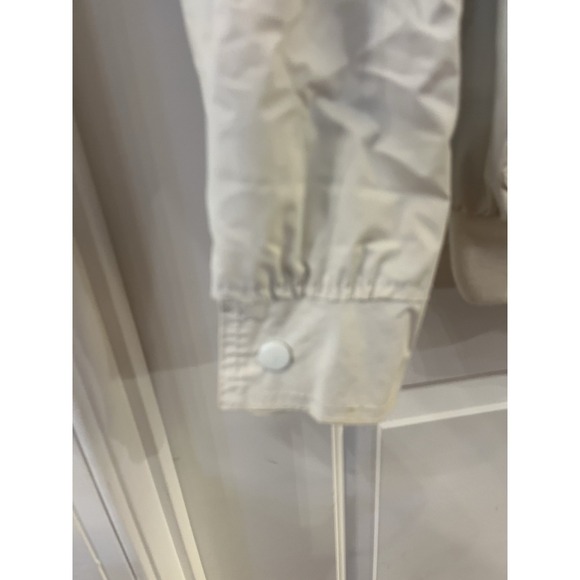 Vintage HABAND FOR HER Jacket White PVC Rain Coat & Flannel Lined Size L - Picture 3 of 10